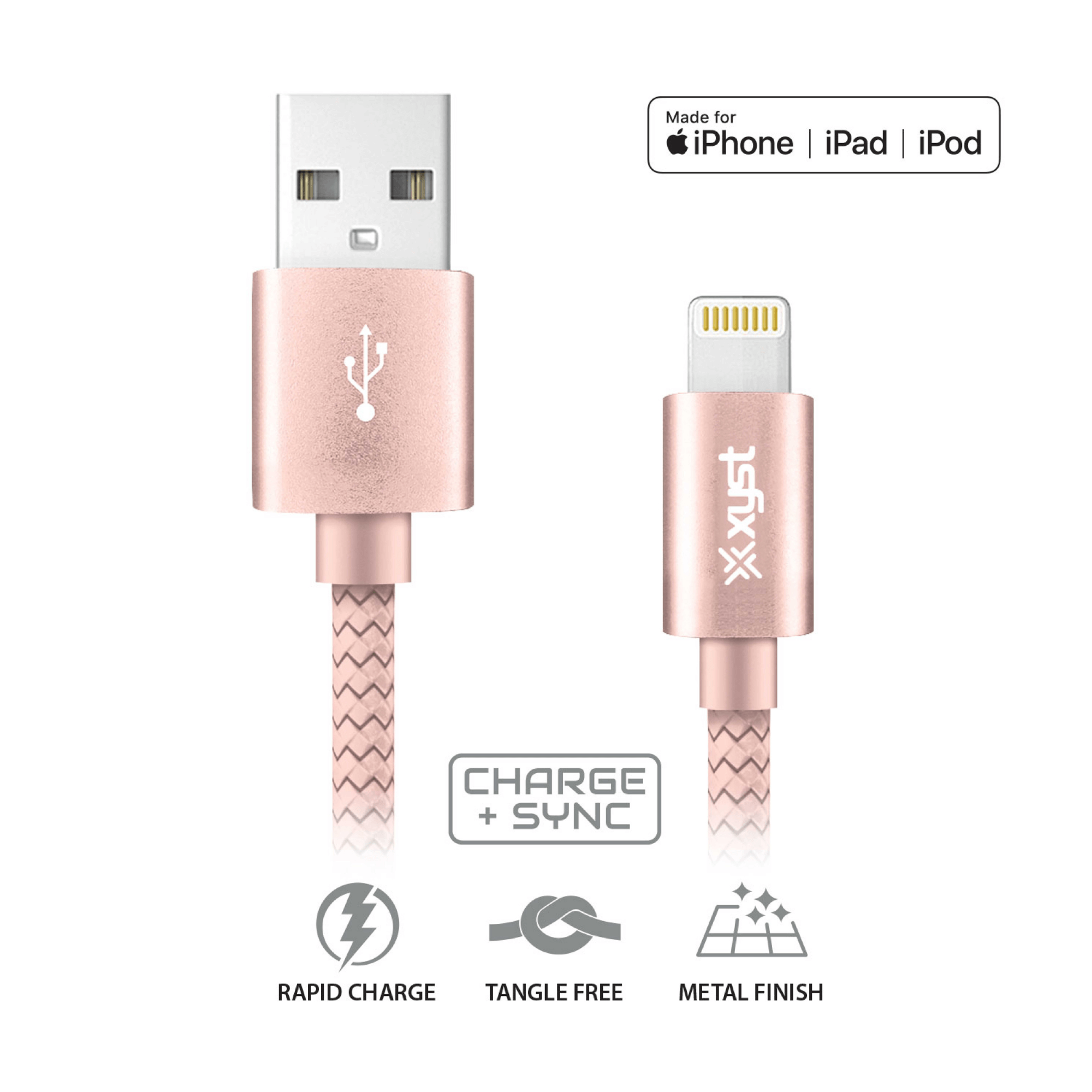 Xyst Charge and Sync USB to Lightning Braided Cable 10Ft Jupiter Gear Home