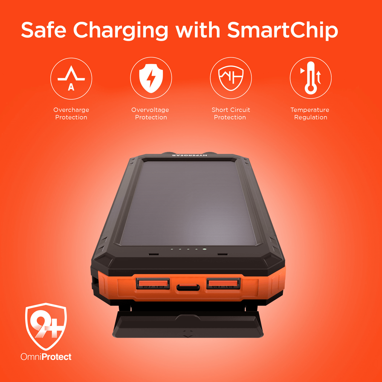 HyperGear SolPro 10K Fast Charge Solar 10000mAh PD Power Bank Jupiter Gear Home