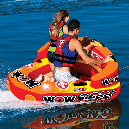 WOW Watersports Bingo 1-2 Person Cockpit Ski Tube with Secured Seating Jupiter Gear Home