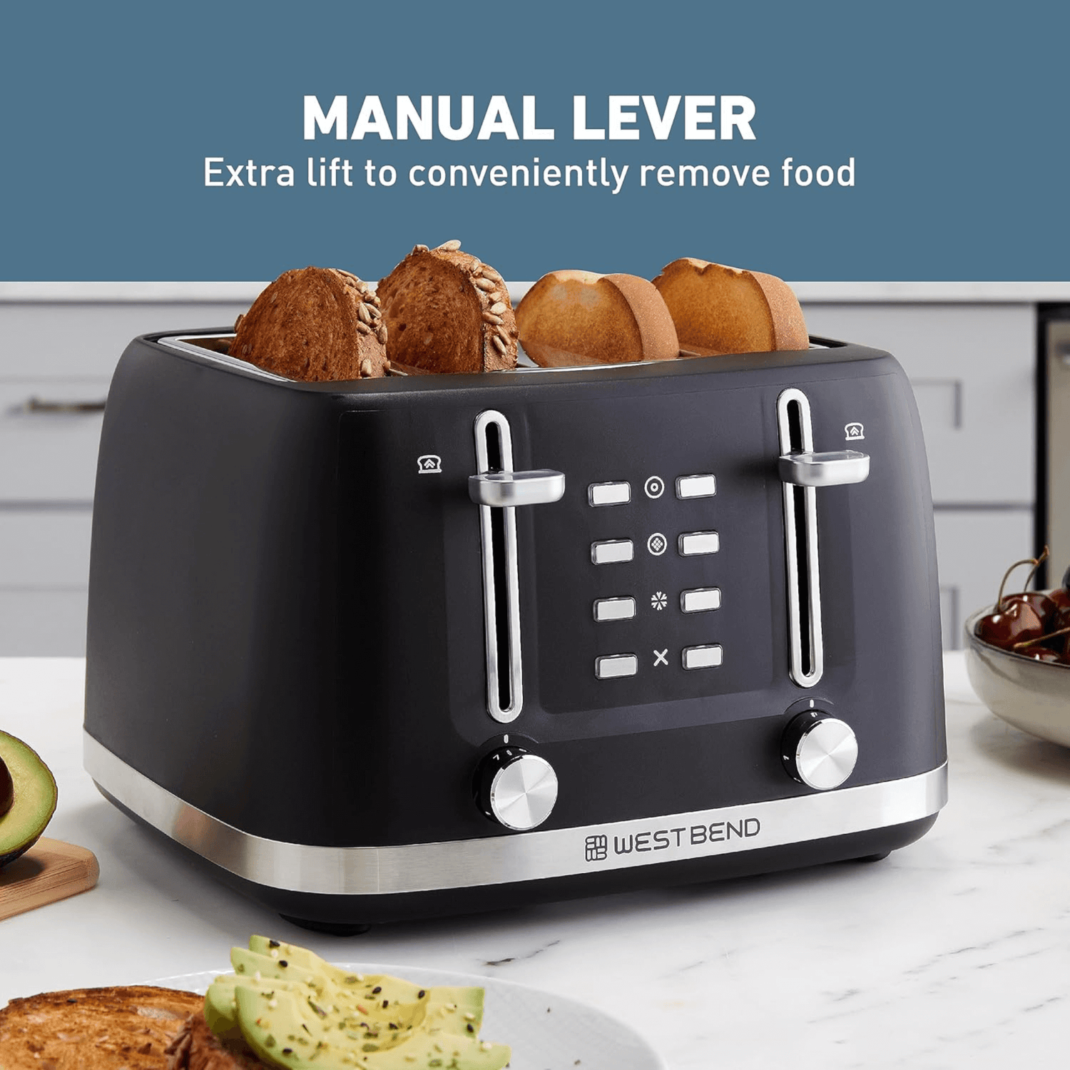 West Bend 4-Slice Multi-Function Toaster with Stainless Accents Jupiter Gear Home