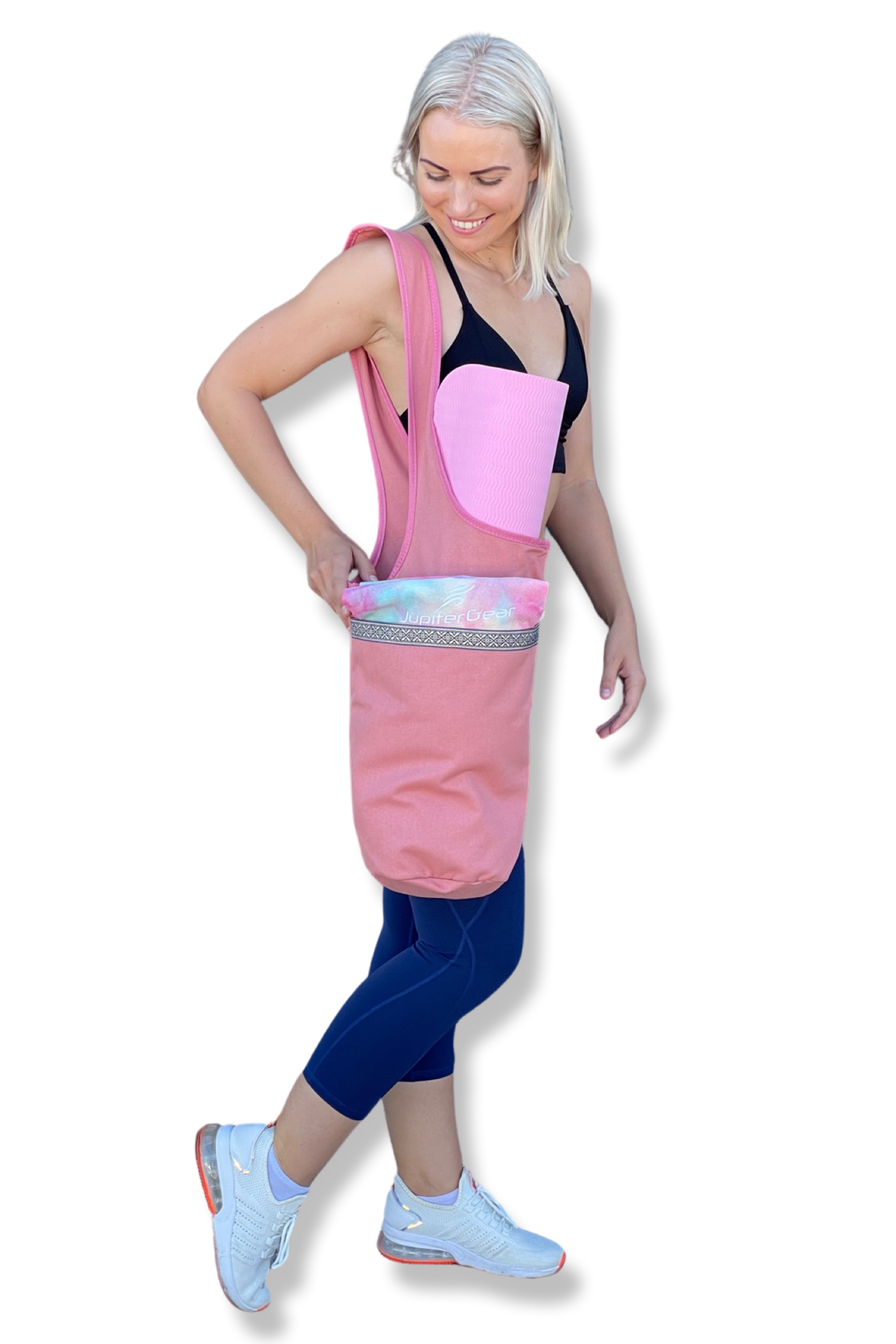 JupiterGear Yoga Mat Carrying Tote Bag with Large Size Pockets | Multipurpose and Fit Most Size Mats Jupiter Gear Home