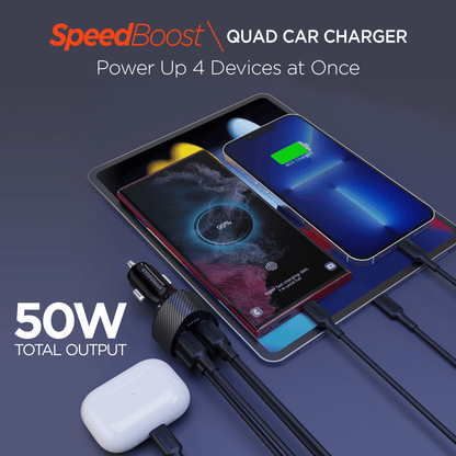 HyperGear Speedboost Quad PD Car Charger Jupiter Gear Home