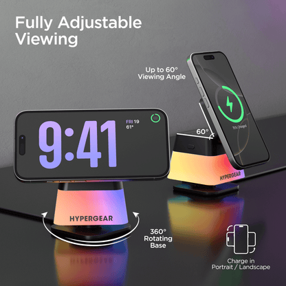 HyperGear PowerFold Cube RGB 3-in-1 Wireless Charging Stand Jupiter Gear Home