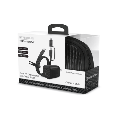 HyperGear TECHcessories 30W USB-C PD Charging Kit with Travel Pouch Jupiter Gear Home