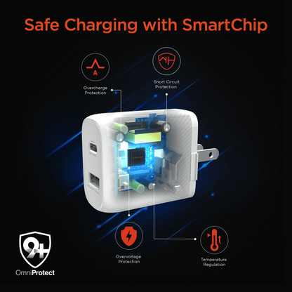 HyperGear SpeedBoost 25W USB-C PD + 12W USB Fast Wall Charger with PPS and 6ft MFi Lightning Cable Jupiter Gear Home