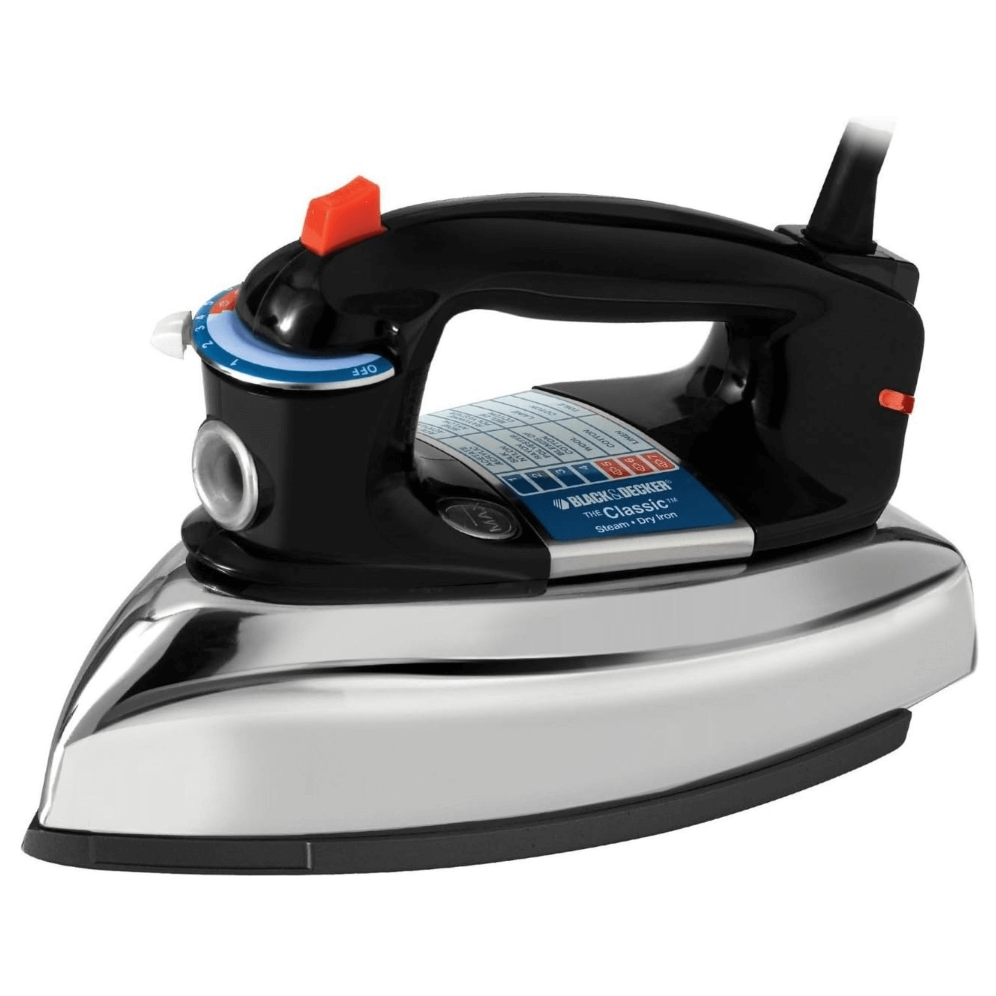Black &amp; Decker Classic Auto-Shutoff Iron with Aluminum Soleplate Jupiter Gear Home