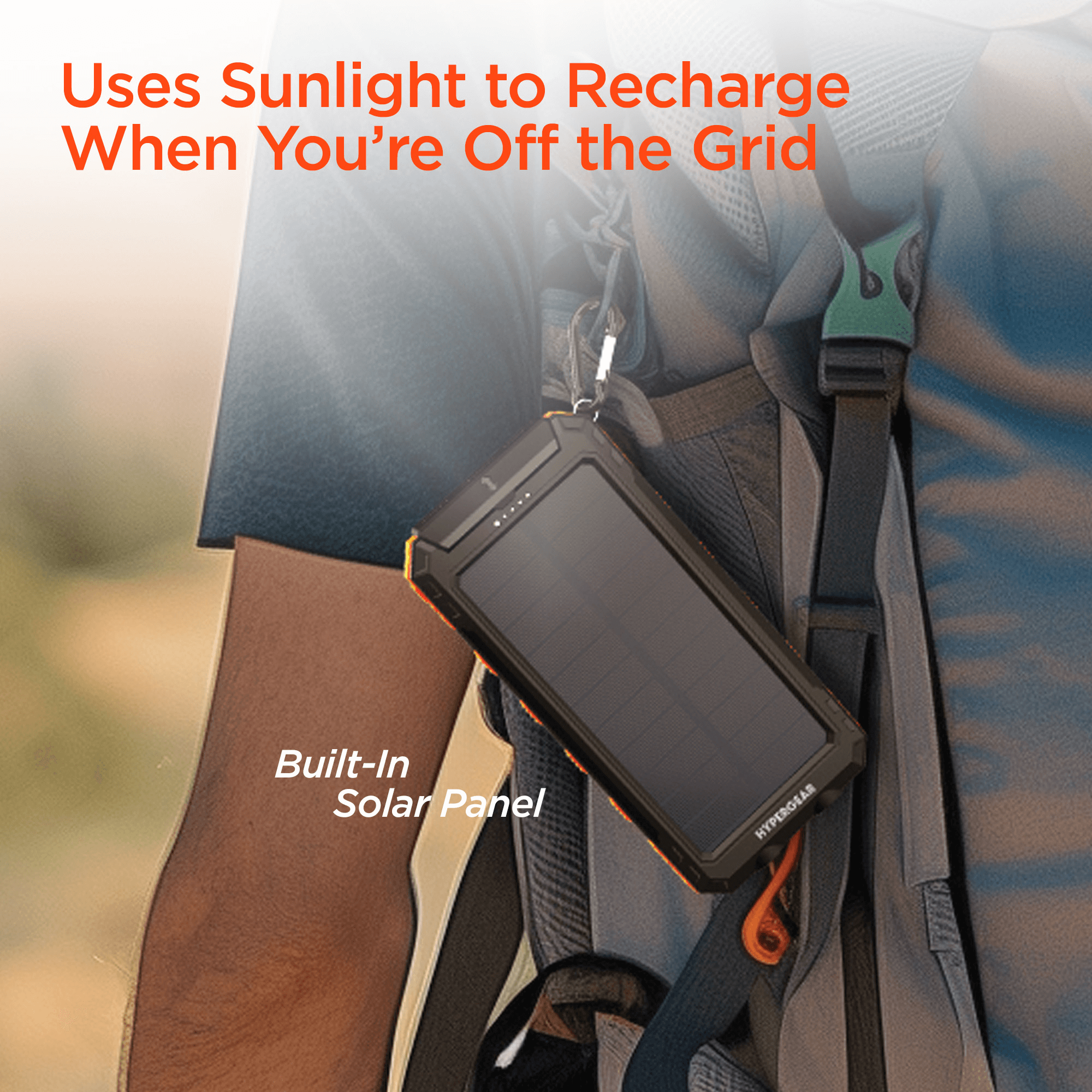 HyperGear SolPro 10K Fast Charge Solar 10000mAh PD Power Bank Jupiter Gear Home