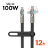 HyperGear Chunky180° 100W USB-C to USB-C Rugged Fast Charge Cable 12ft Jupiter Gear Home