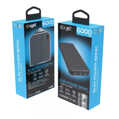 Xyst Slim 6000mAh Dual USB Power Bank Jupiter Gear Home
