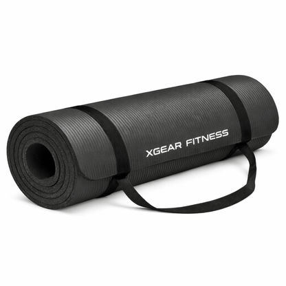 XGear Fitness Thick Travel Yoga Mat with Carrying Strap Jupiter Gear Home