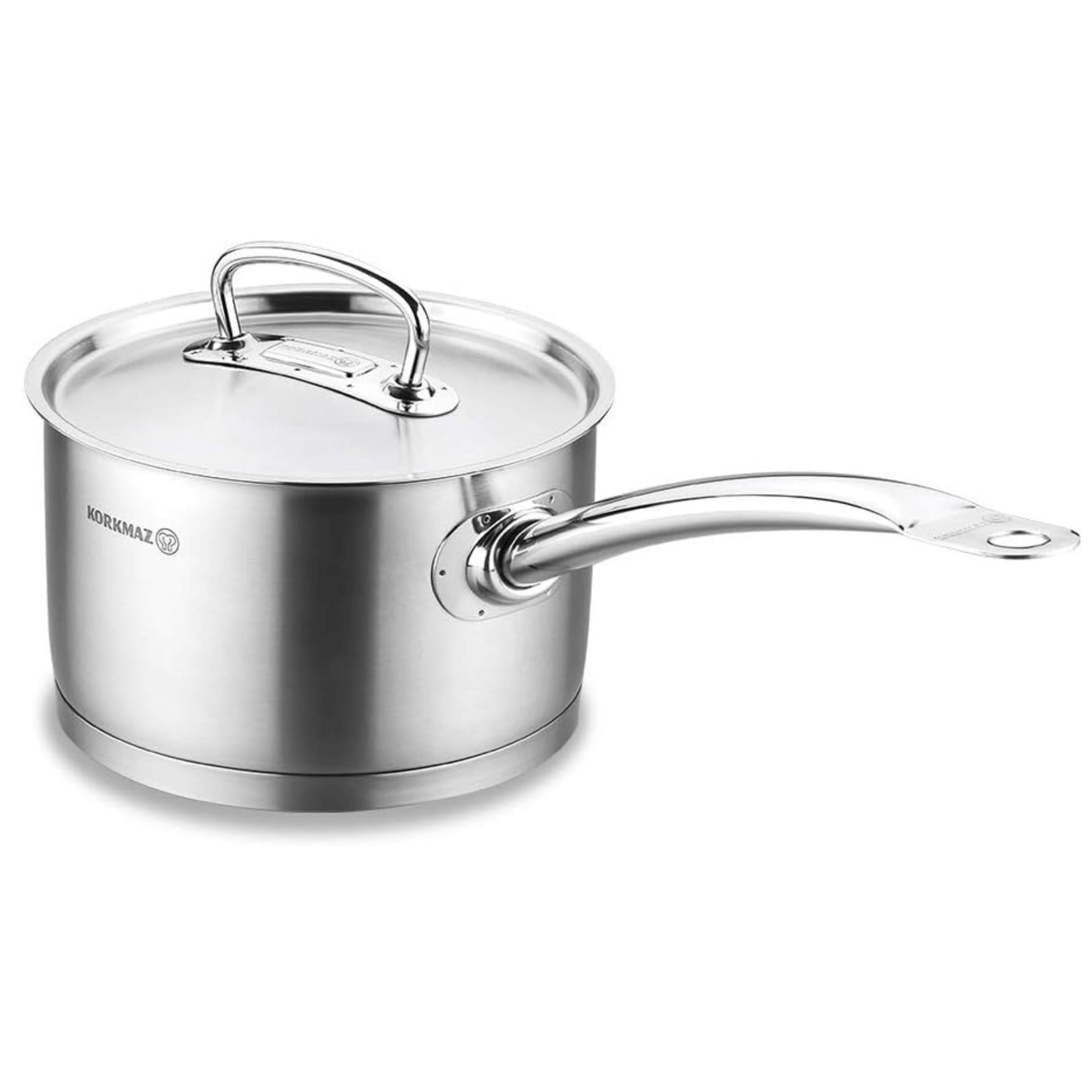 Korkmaz Proline 4Qt Stainless Steel Saucepan with High Profile Lid Jupiter Gear Home