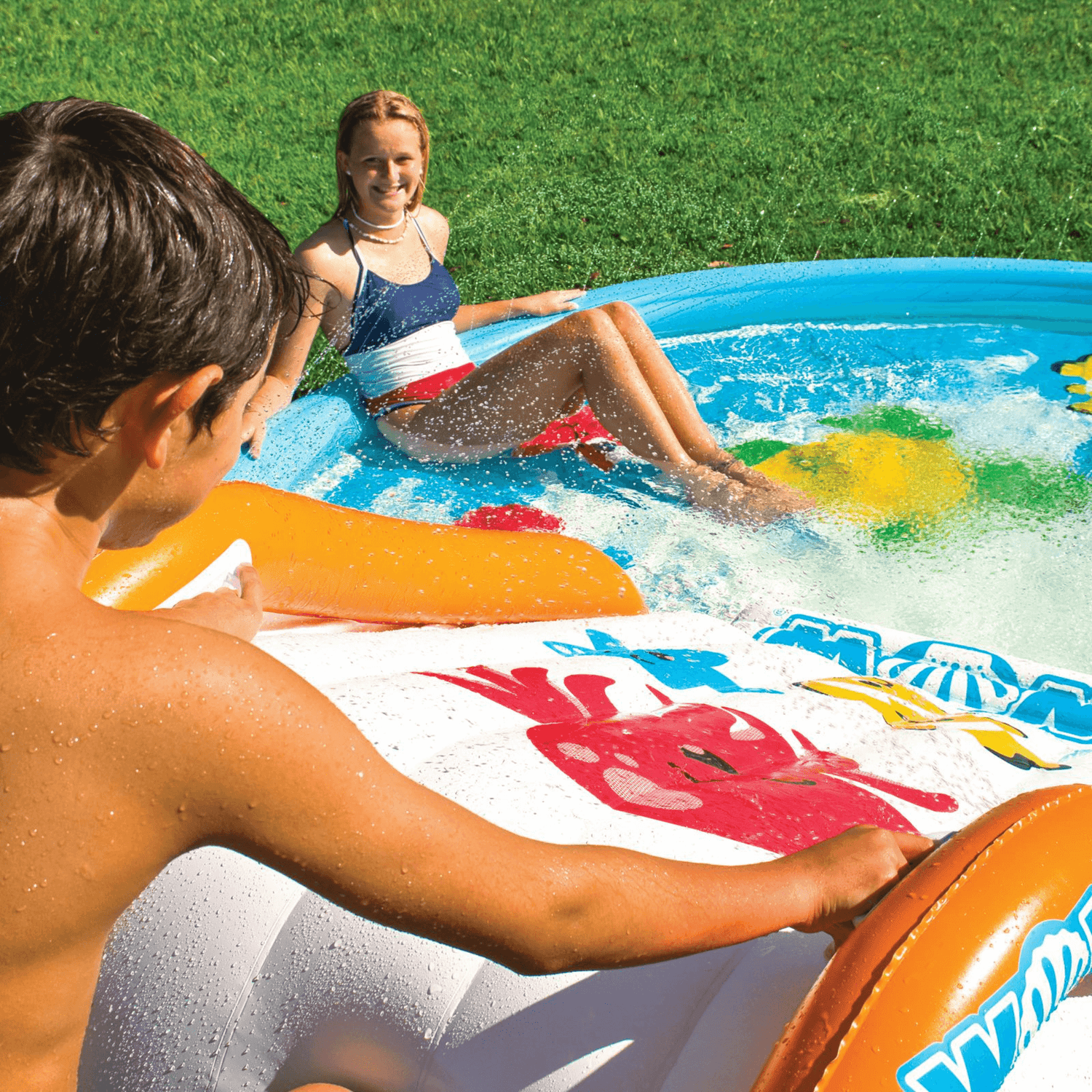 WOW Watersports Swirl Splash Pad Slide (Slide Only) with Inflated Side Rails Jupiter Gear Home