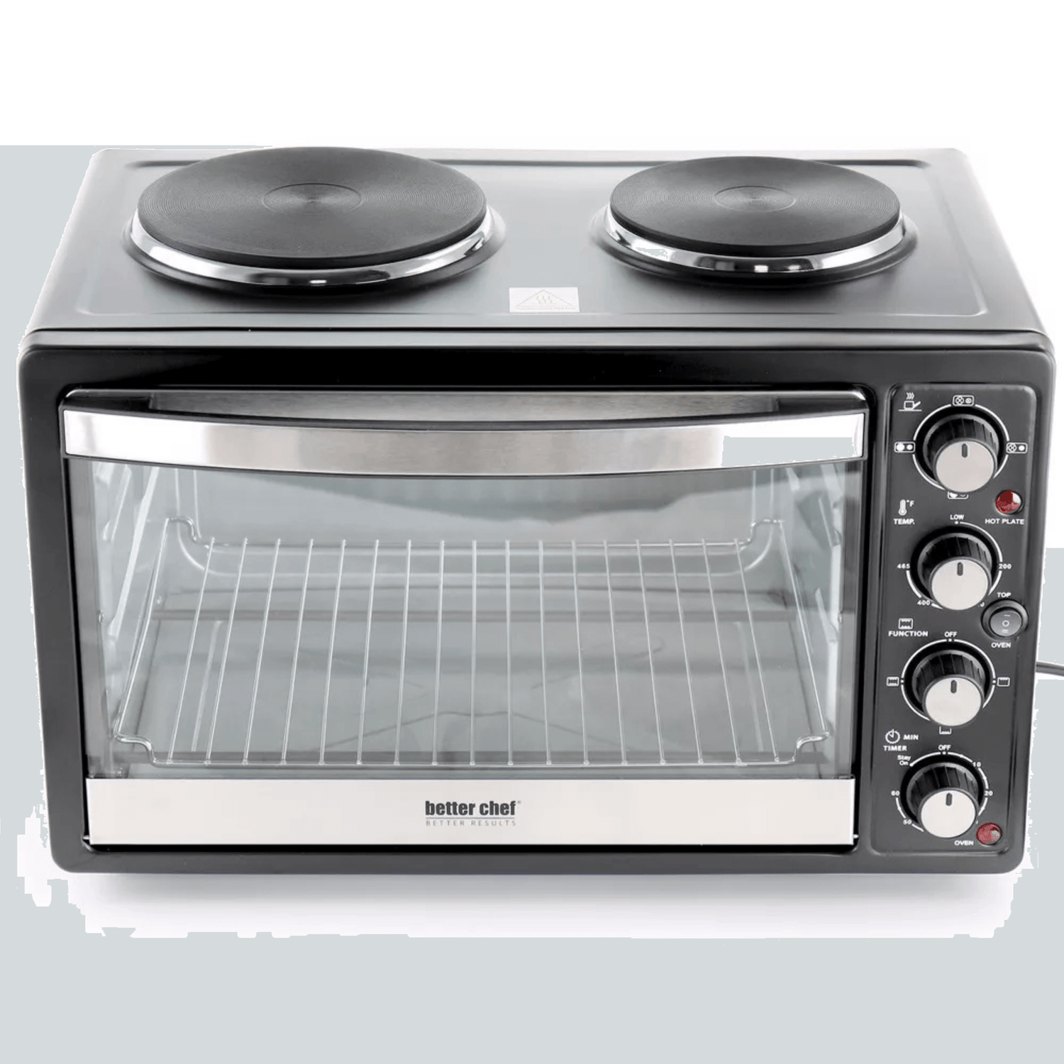 Better Chef Central XL Toaster Oven Broiler with Dual Element Solid Burners Jupiter Gear Home