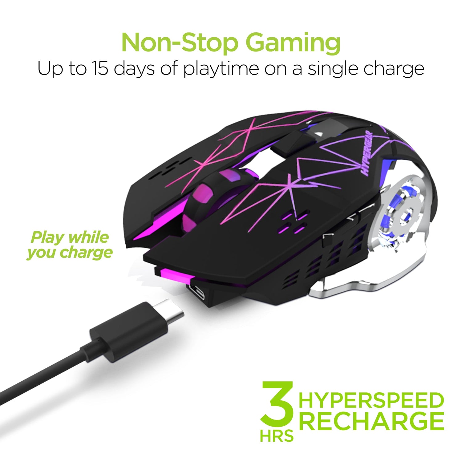 HyperGear Chromium Wireless Gaming Mouse for Extended Play Sessions Jupiter Gear Home
