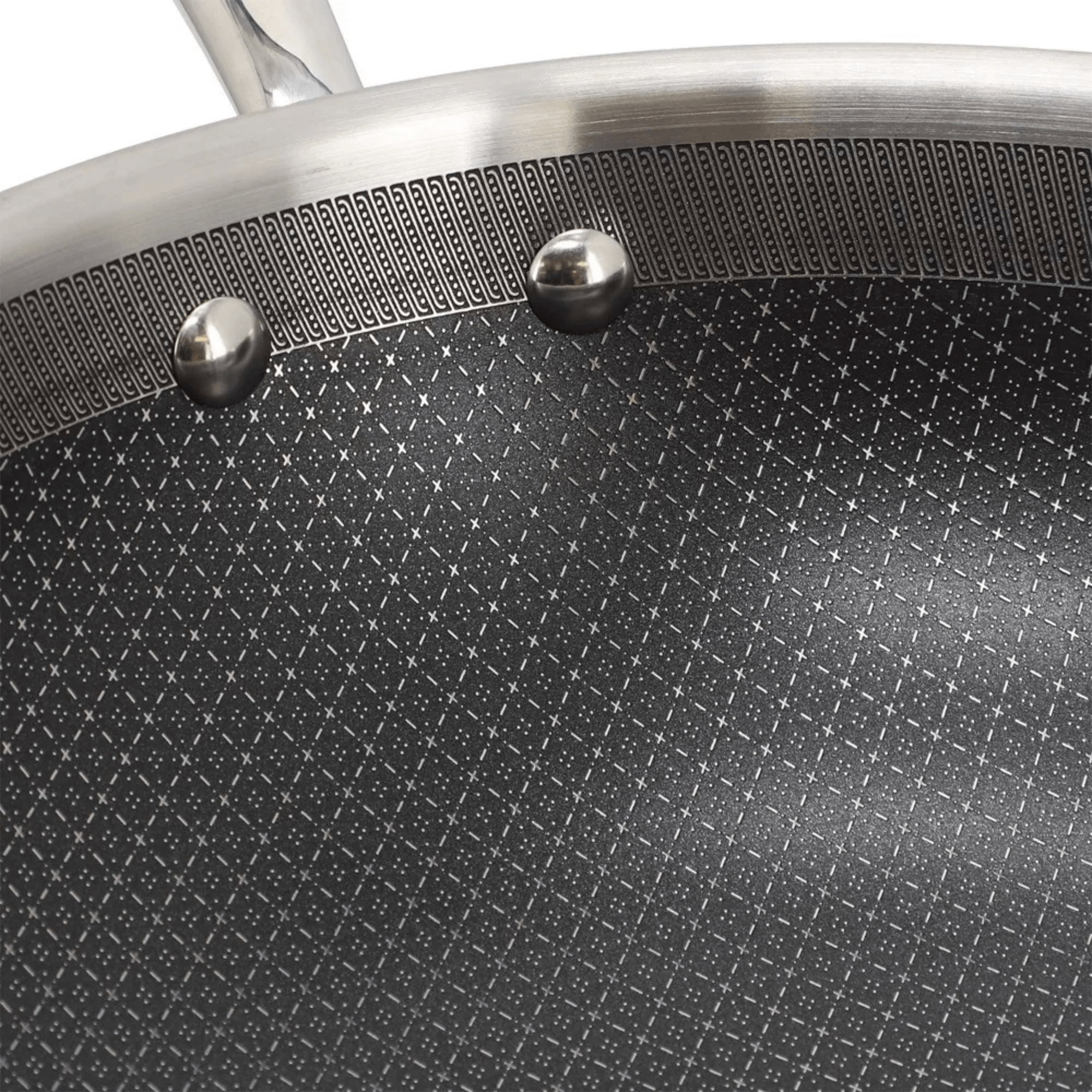 Better Chef 12.5-Inch 3-Ply Stainless Steel Nonstick Wok with Lid Jupiter Gear Home