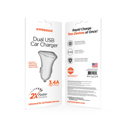 HyperGear Hi-Power Dual USB 3.4A Car Charger Jupiter Gear Home