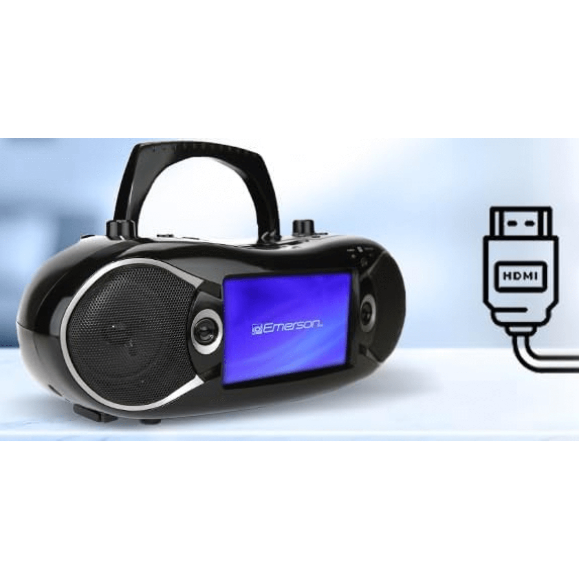 Emerson 7" Bluetooth DVD Boombox with AMFM Radio &amp; Digital TV Jupiter Gear Home