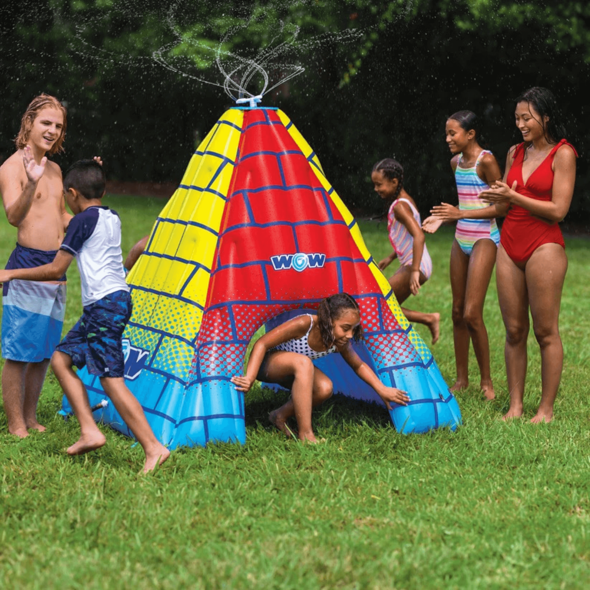 WOW Watersports 5.5ft Rainbow Pyramid Backyard Sprinkler Jupiter Gear Home