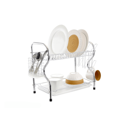 Better Chef 16" 2-Level Chrome-Plated R-Shaped Dish Rack Jupiter Gear Home