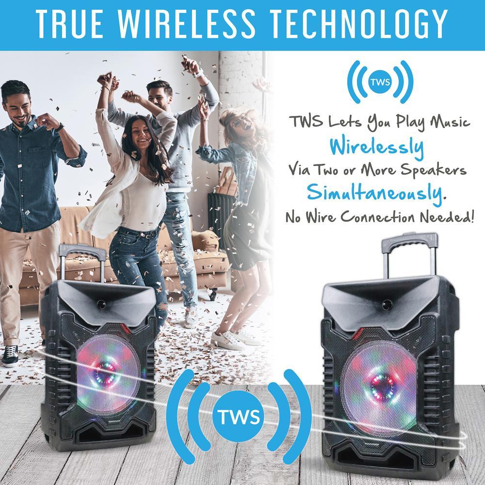 Supersonic Dual 12" Speakers With True Wireless Technology (IQ-1212DJTWS) Jupiter Gear Home