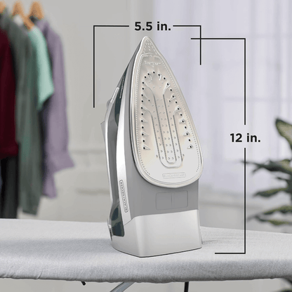 Black &amp; Decker One Step Steam Iron with EvenSteam Stainless Steel Soleplate Jupiter Gear Home