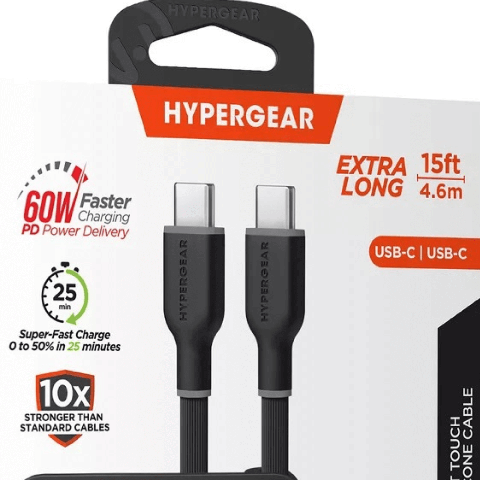 HyperGear Flexi PRO USB-C to USB-C Cable 15ft Jupiter Gear Home