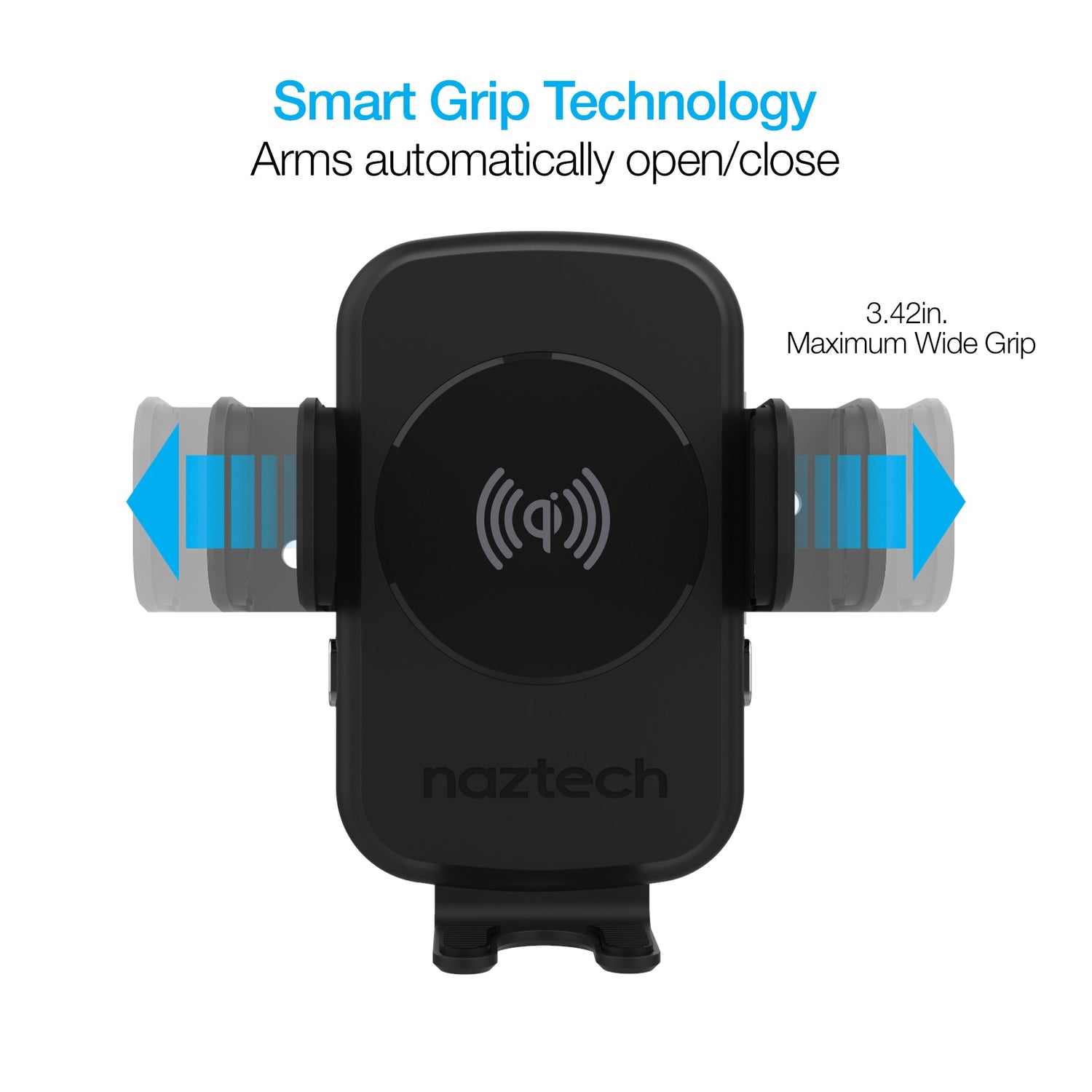 Naztech Smart Grip Wireless Charging Car Mount Jupiter Gear Home