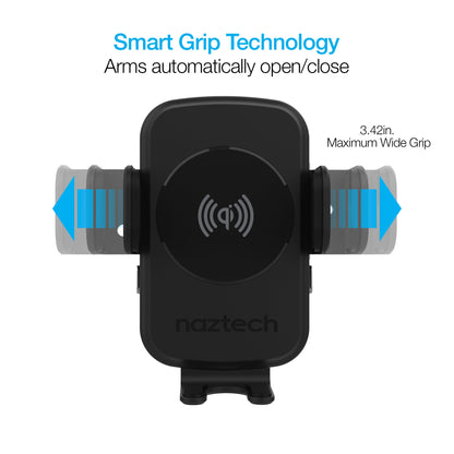 Naztech Smart Grip Wireless Charging Car Mount Jupiter Gear Home