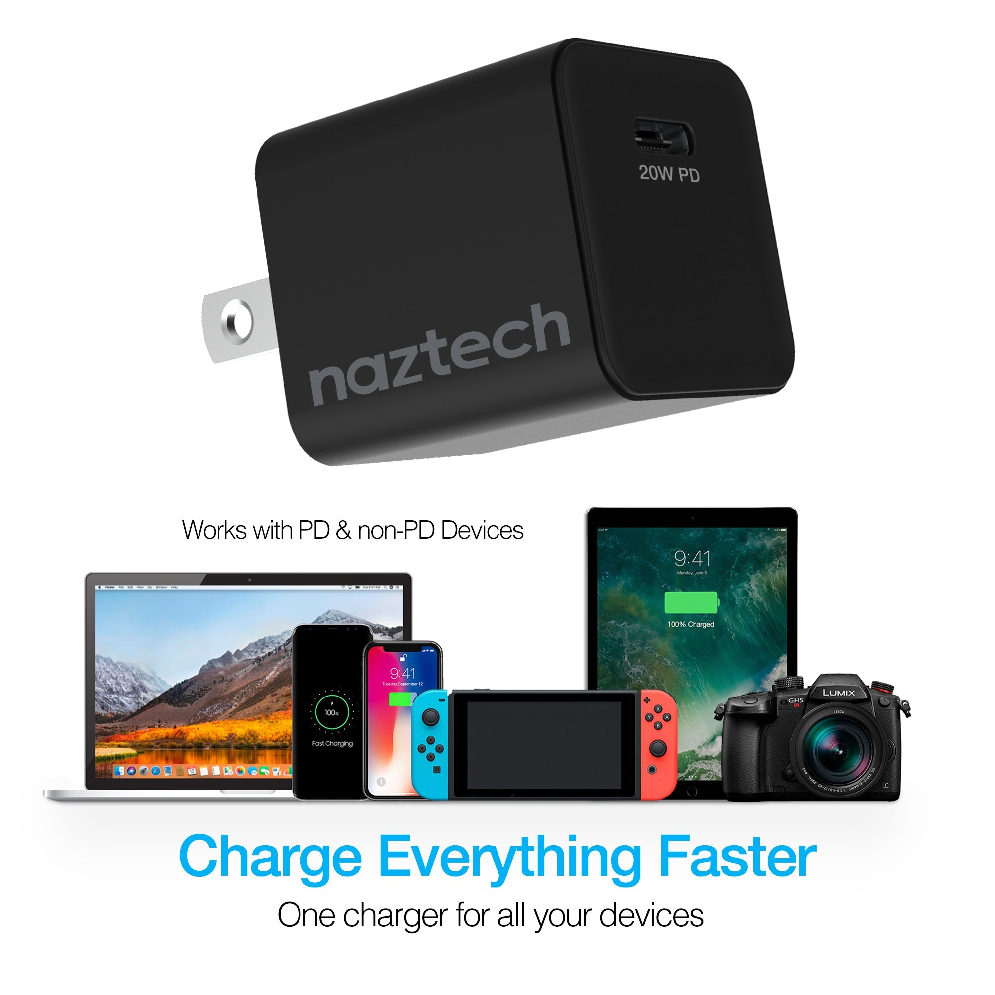 Naztech 20W PD Mini Fast Wall Charger Jupiter Gear Home