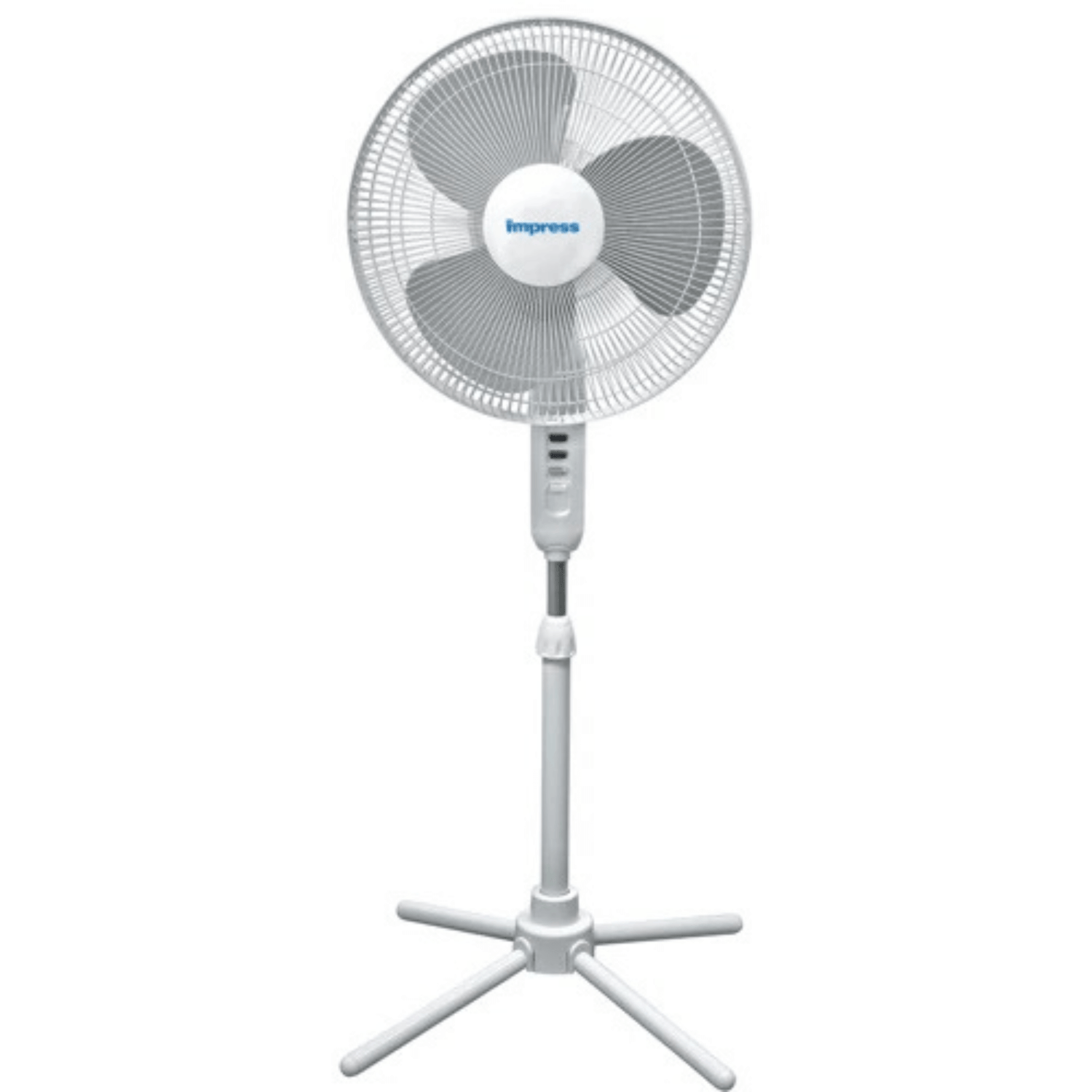 Impress Easy-Assemble 3-Speed 16-Inch Stand Oscillating Pedestal Floor Fan Jupiter Gear Home