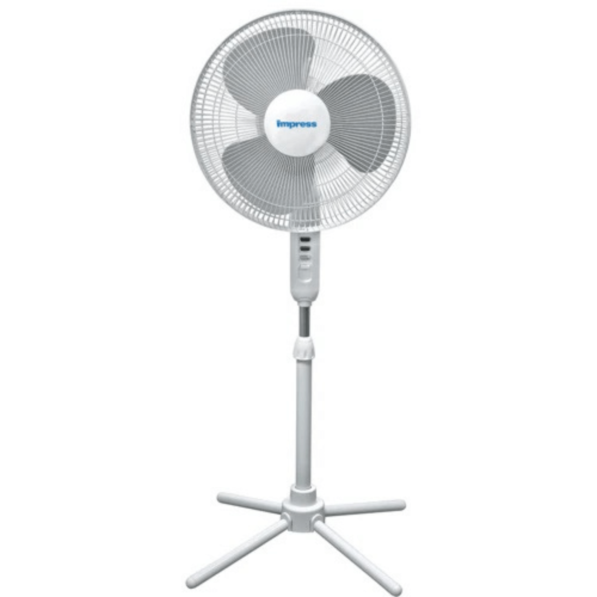Impress Easy-Assemble 3-Speed 16-Inch Stand Oscillating Pedestal Floor Fan Jupiter Gear Home