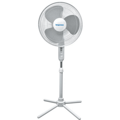 Impress Easy-Assemble 3-Speed 16-Inch Stand Oscillating Pedestal Floor Fan Jupiter Gear Home