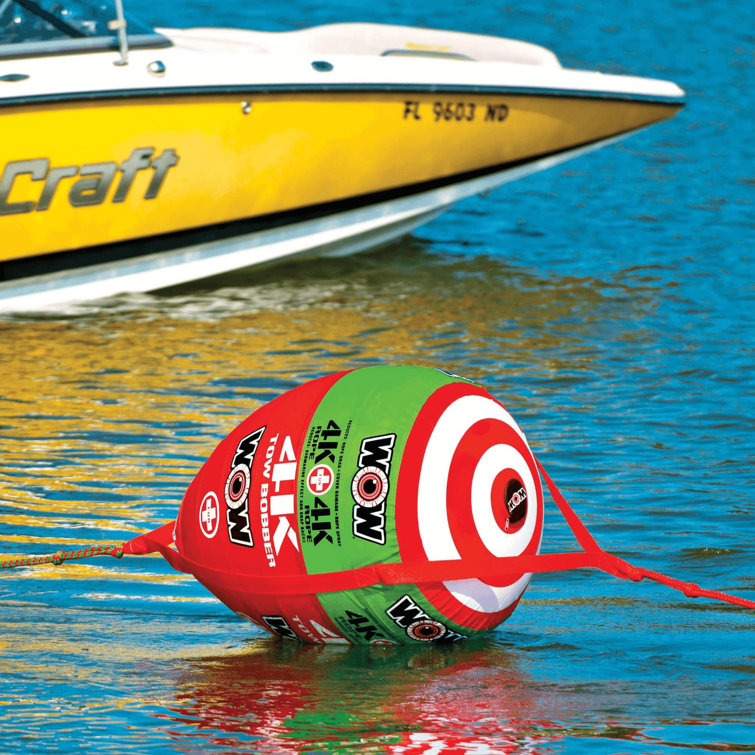 WOW Watersports Tow Bobber for an Up To 4 Person Towable for 4k Rope Jupiter Gear Home