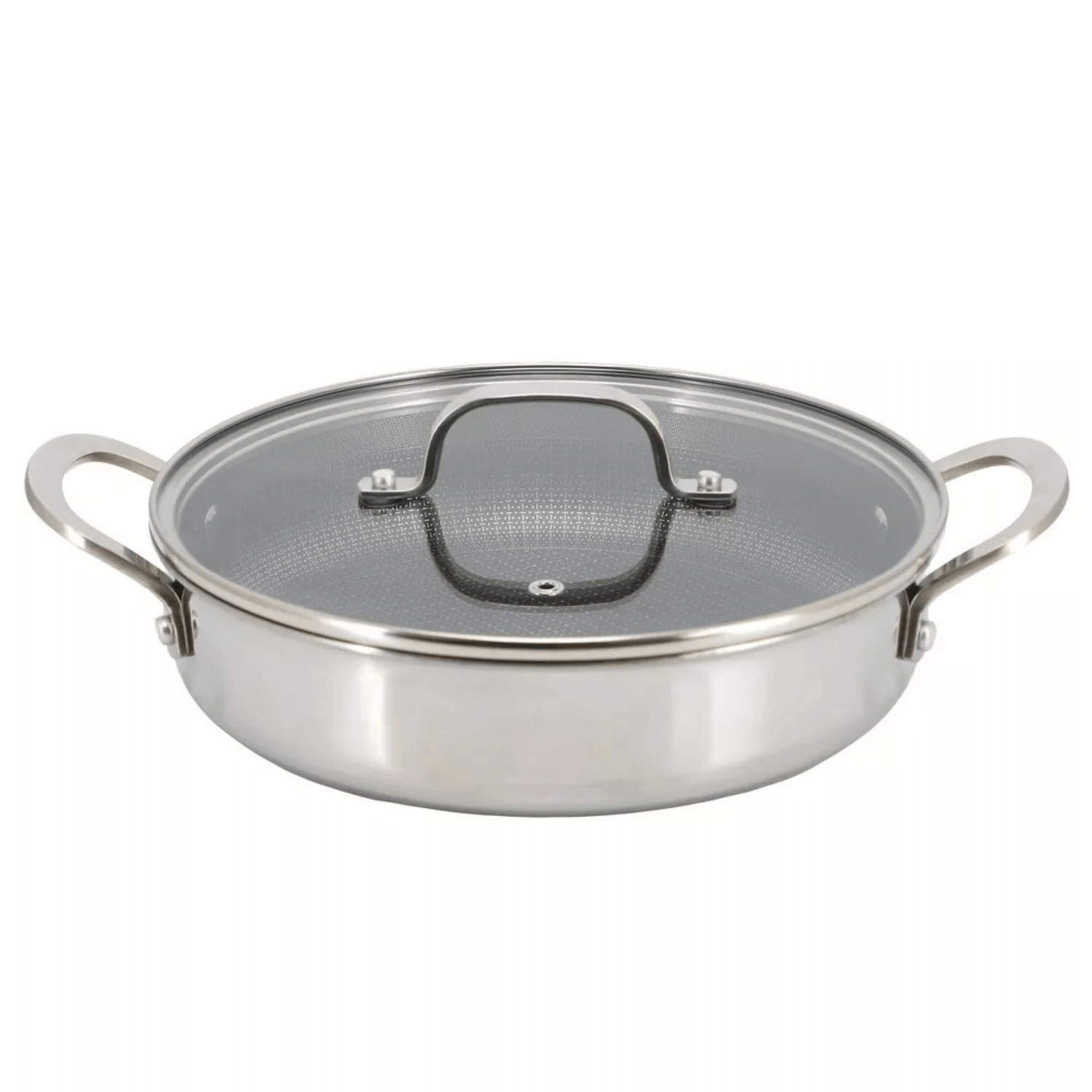 Better Chef 9-Inch 3-Ply Stainless Steel Nonstick Deep Fry Pan with Lid Jupiter Gear Home