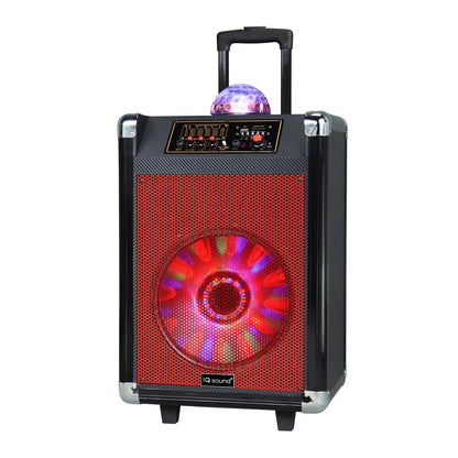 IQ Sound 12" Portable Bluetooth Speaker with Disco Ball Light Jupiter Gear Home