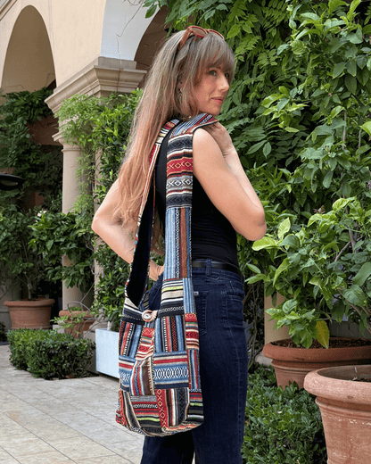 Kathmandu Collection Patchwork Striped Hobo Bag Jupiter Gear Home