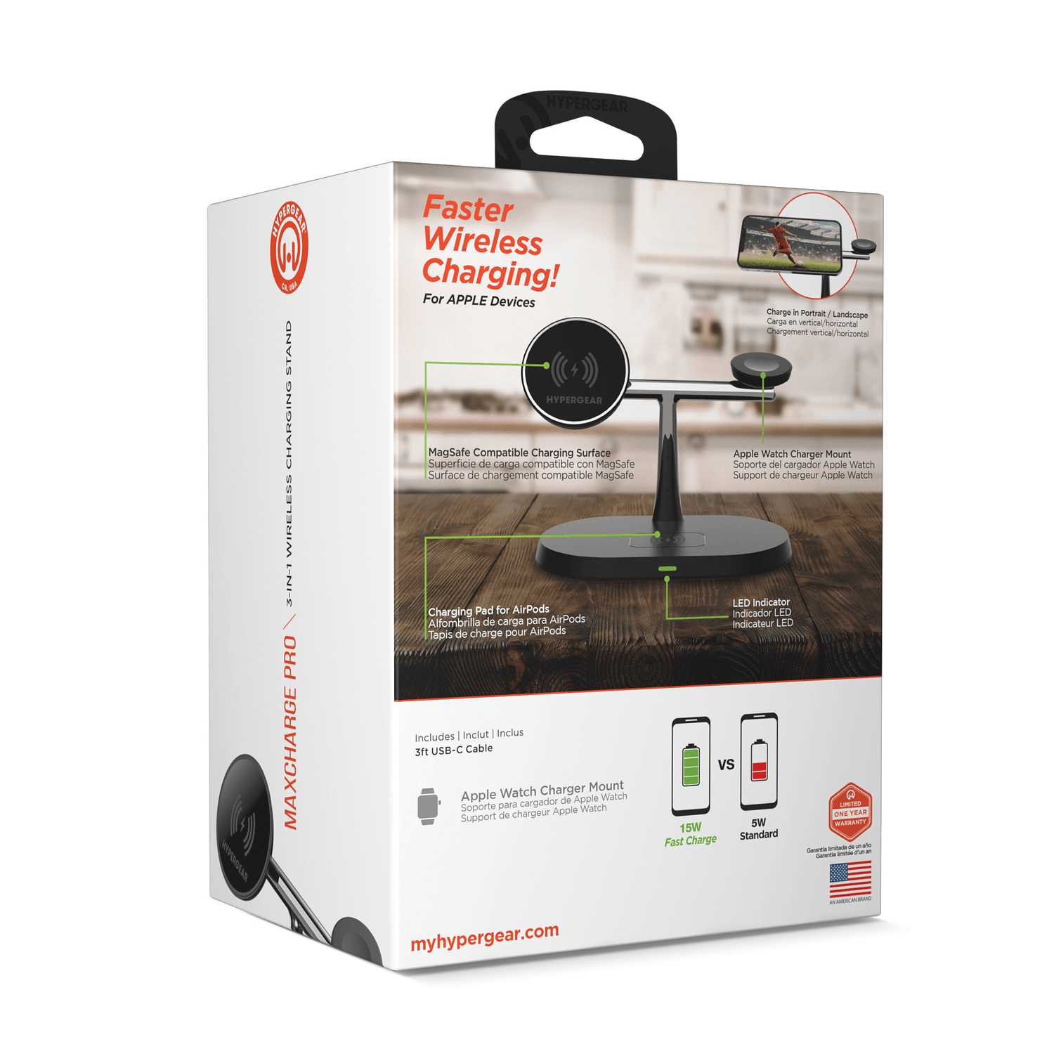HyperGear MaxCharge Pro 3-in-1 Magsafe Charging Stand Jupiter Gear Home