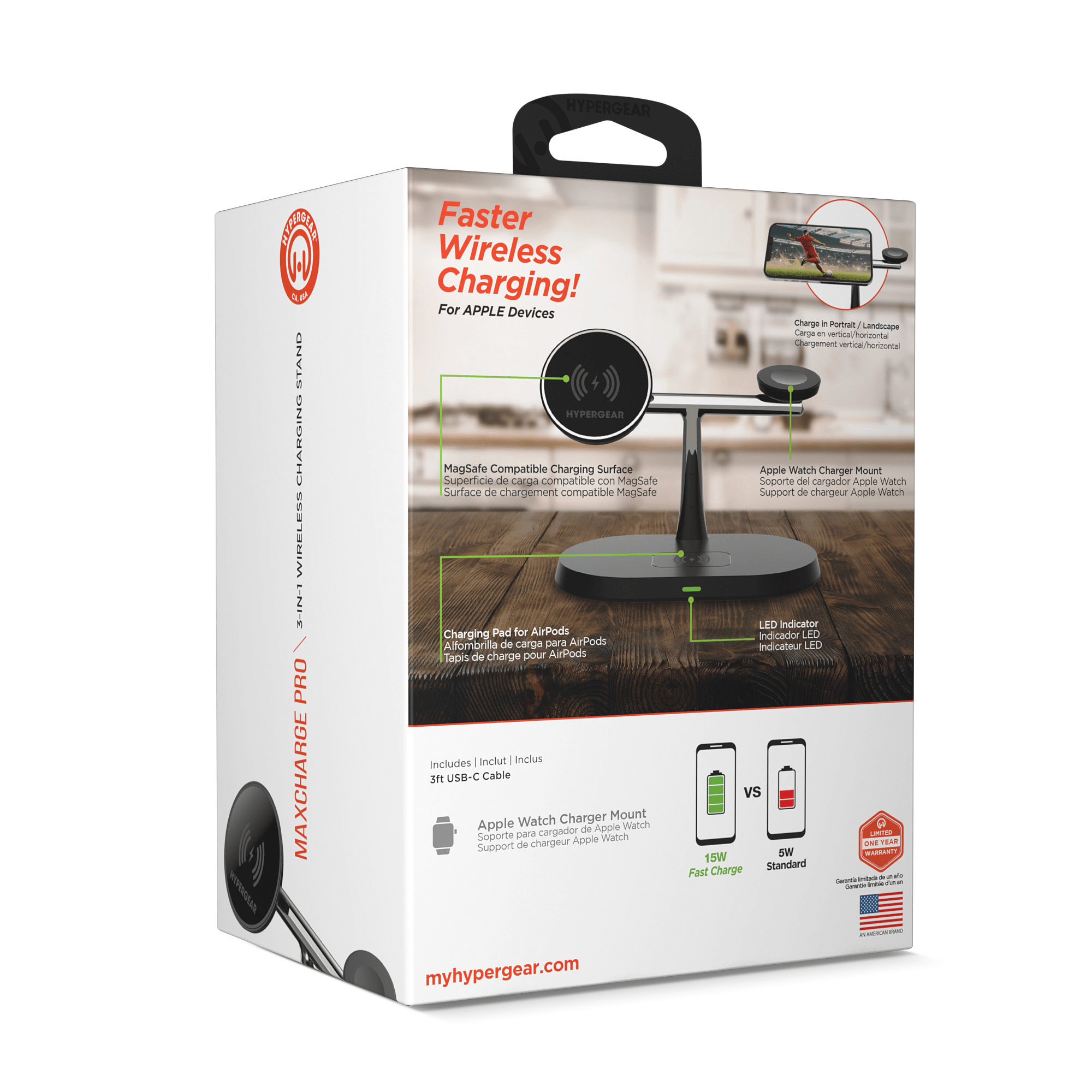 HyperGear MaxCharge Pro 3-in-1 Magsafe Charging Stand Jupiter Gear Home