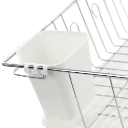 Better Chef 16" Chrome-Plated Metal Dish Rack with Drain Tray Jupiter Gear Home