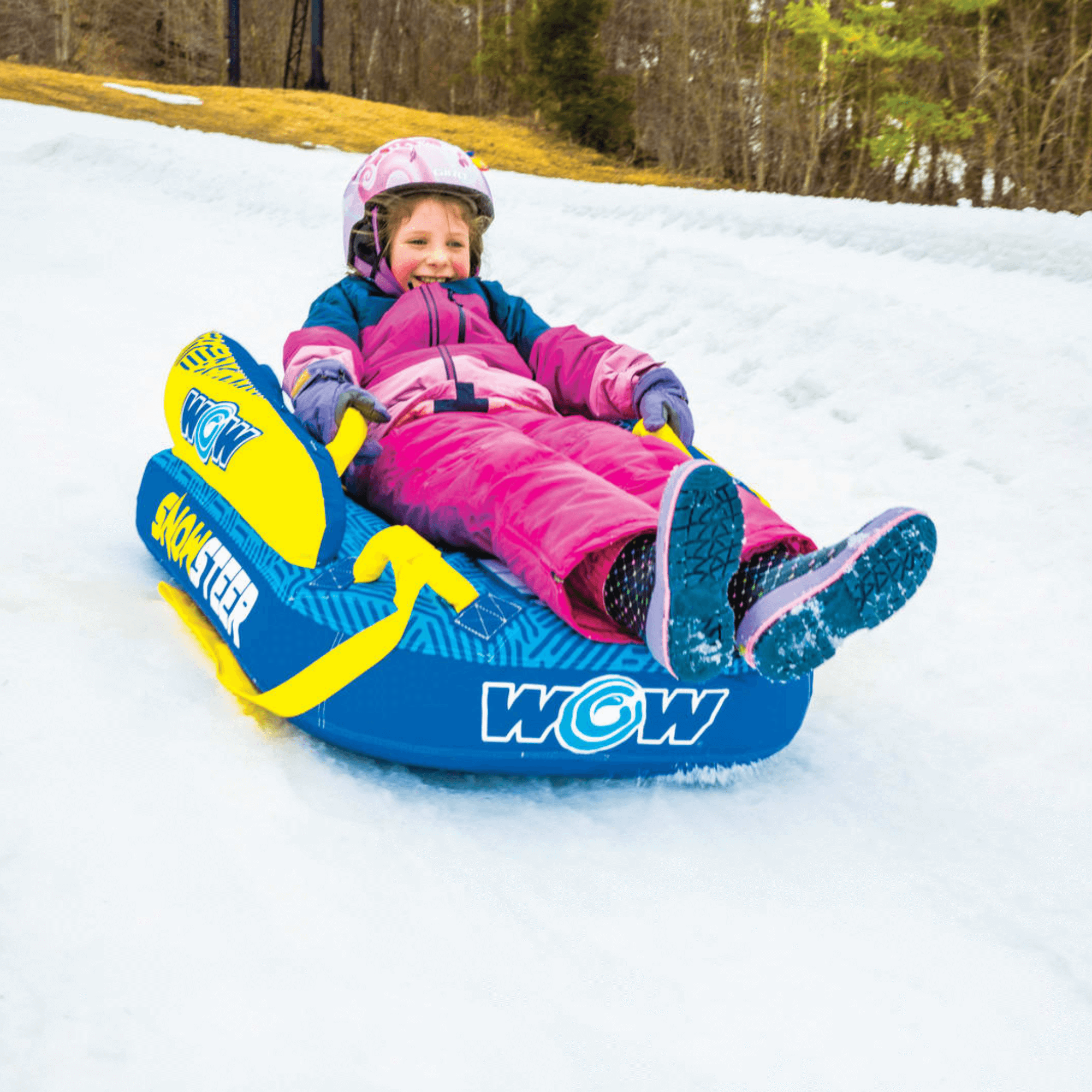 WOW Watersports SnowSteer Snow Sled with Lying Position for Easy Sledding Jupiter Gear Home