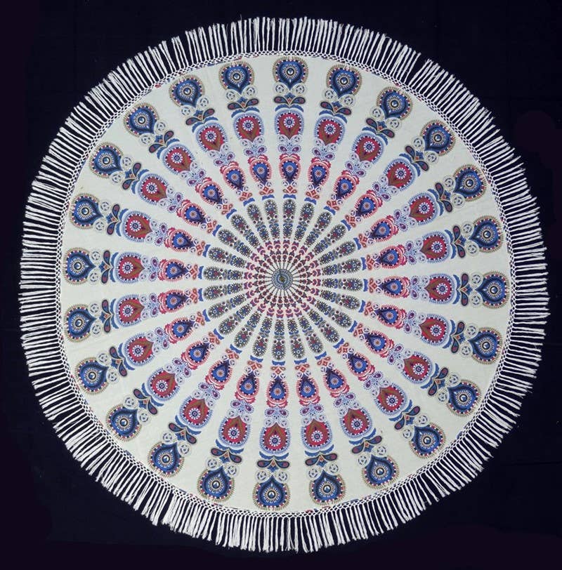 Boho Mandala Tapestry Table cloth wall cover beach Round blanket DC-OMSutra