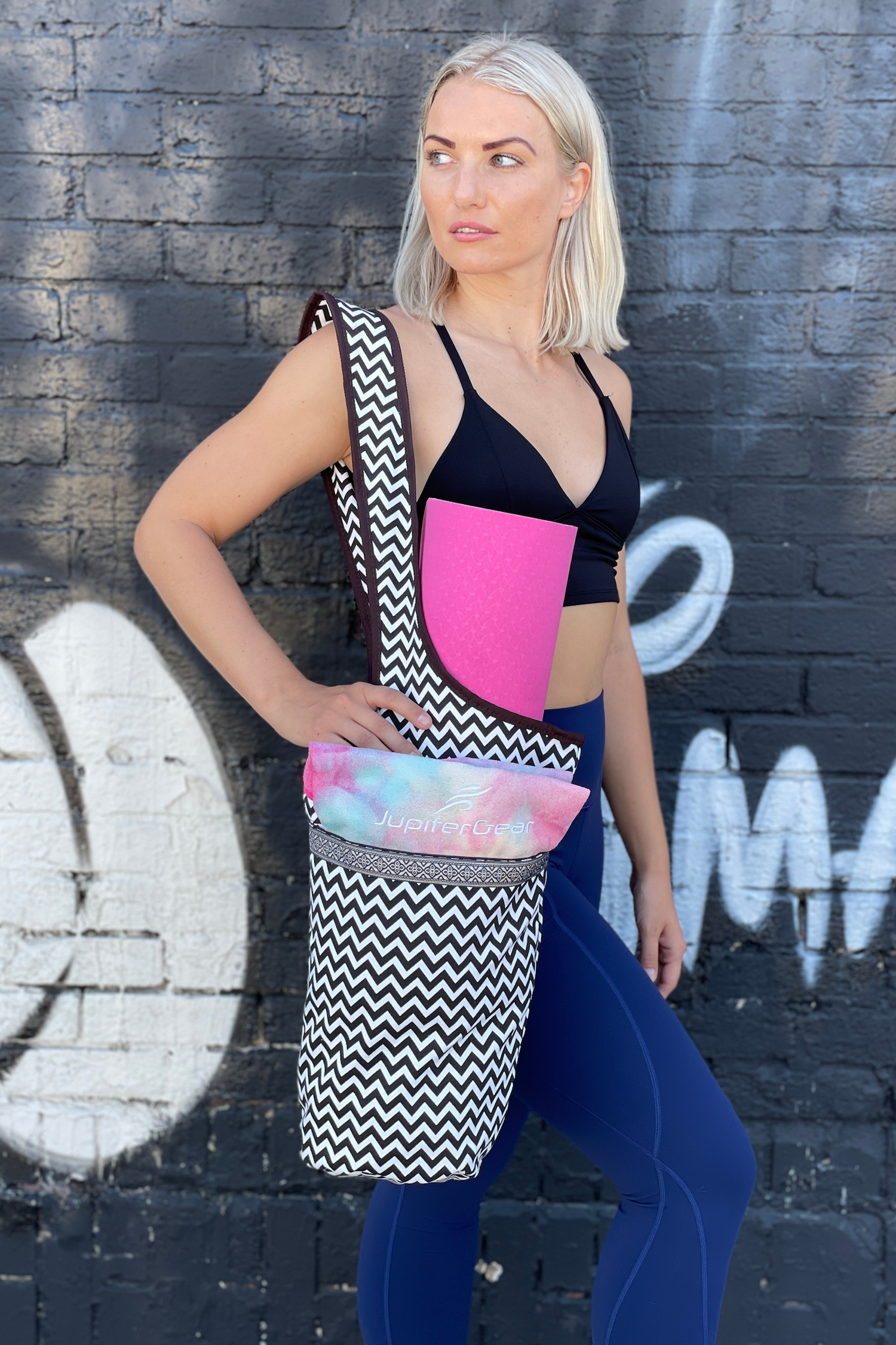 JupiterGear Yoga Mat Carrying Tote Bag with Large Size Pockets | Multipurpose and Fit Most Size Mats Jupiter Gear Home