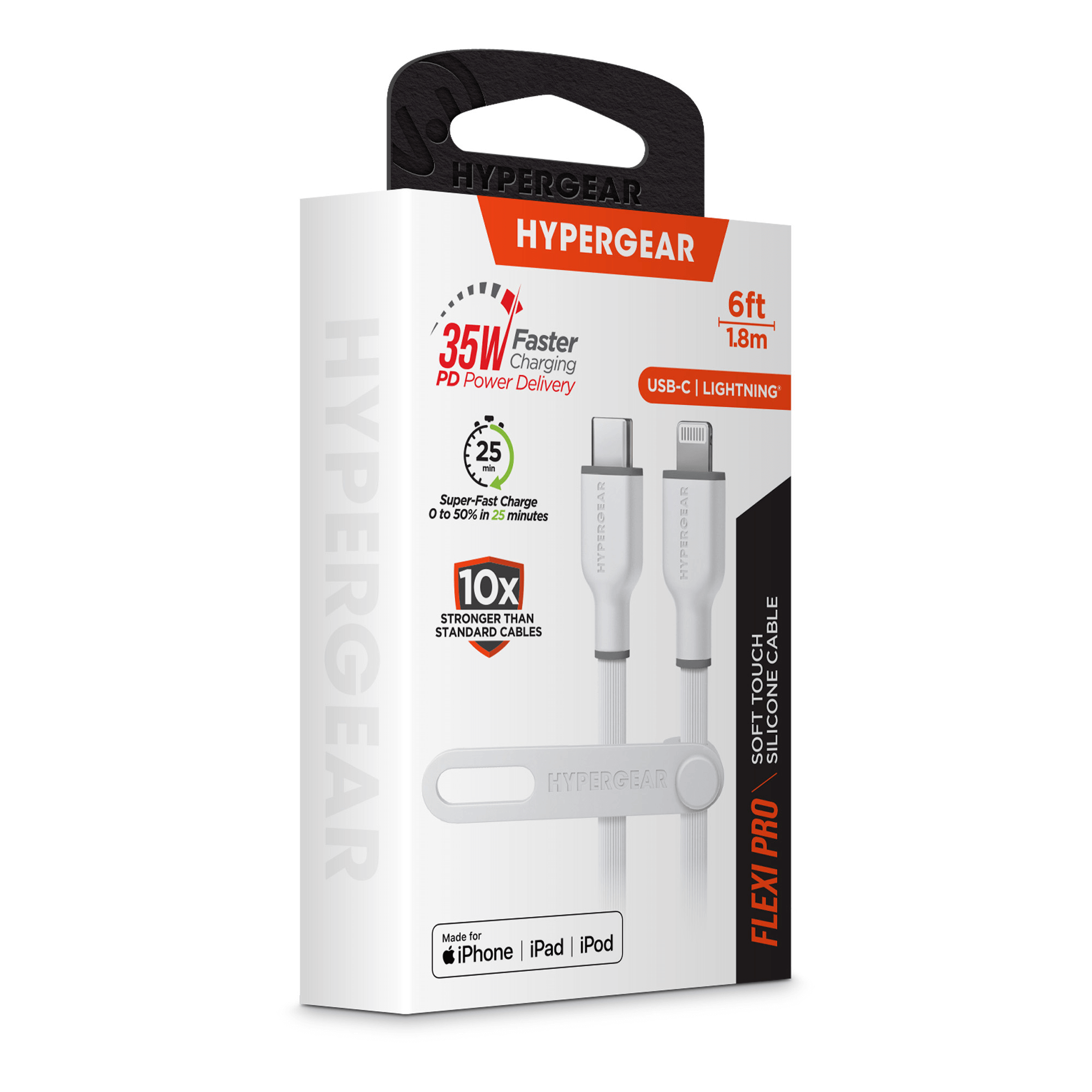 HyperGear Flexi PRO USB-C to Lightning Cable 6ft Jupiter Gear Home