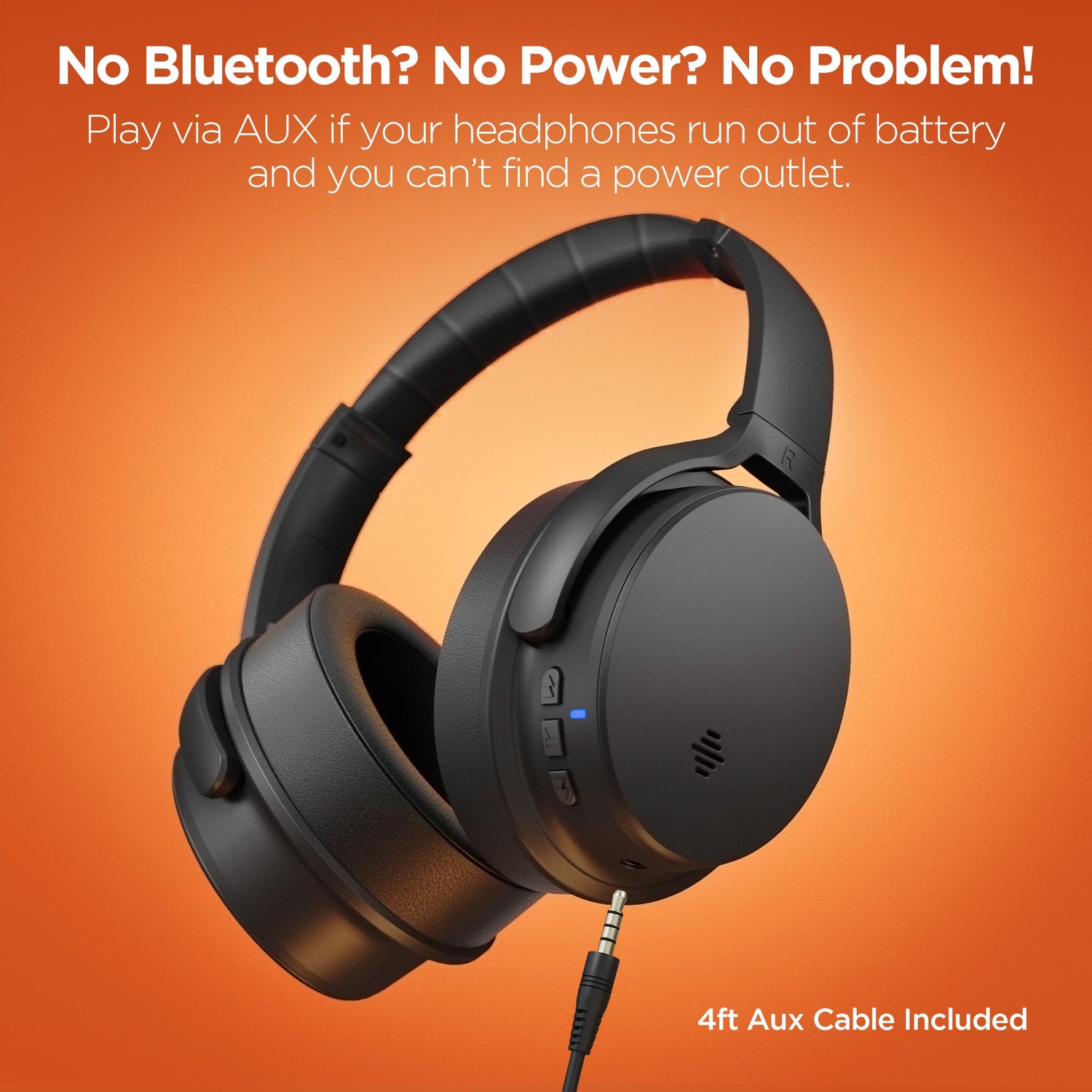 HyperGear Stealth ANC Wireless Headphones with Dynamic Bass Feature Jupiter Gear Home