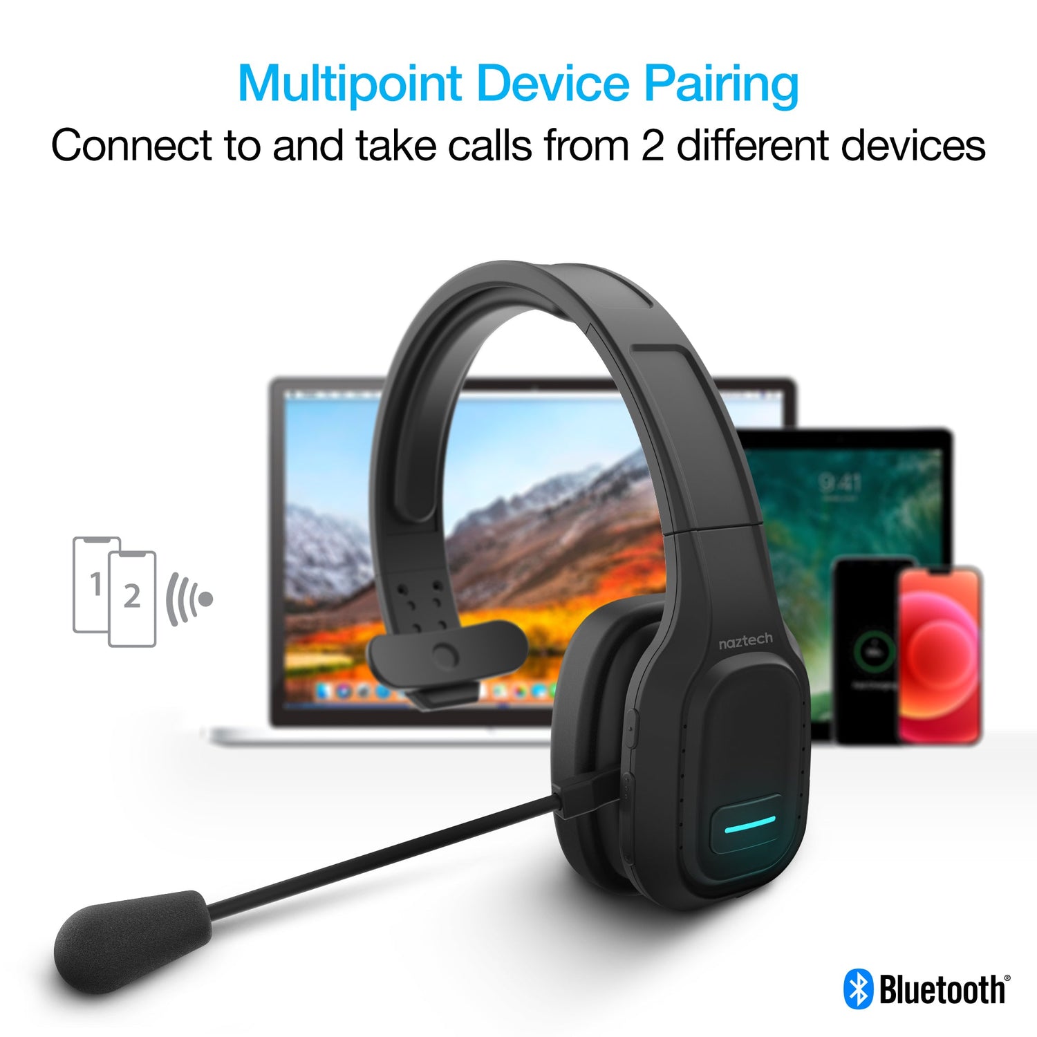 Naztech NXT-700 Xtreme Noise Cancelling Headset for Home Use Jupiter Gear Home