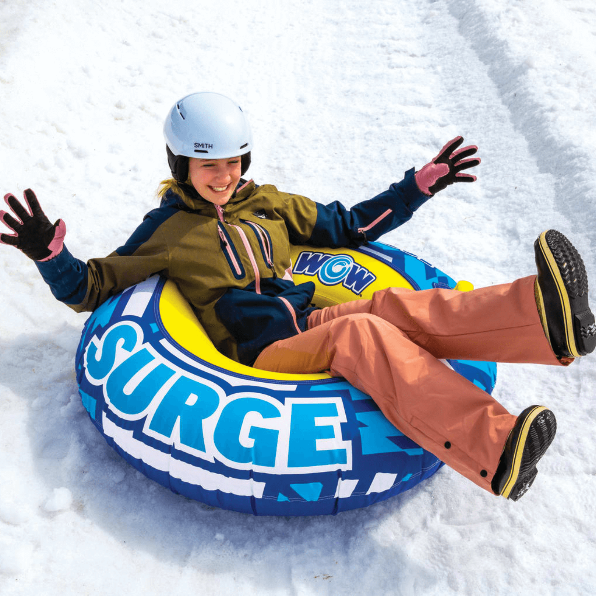 WOW Watersports Surge Tarpaulin-Bottom Snow Tube with Tow Leash Jupiter Gear Home
