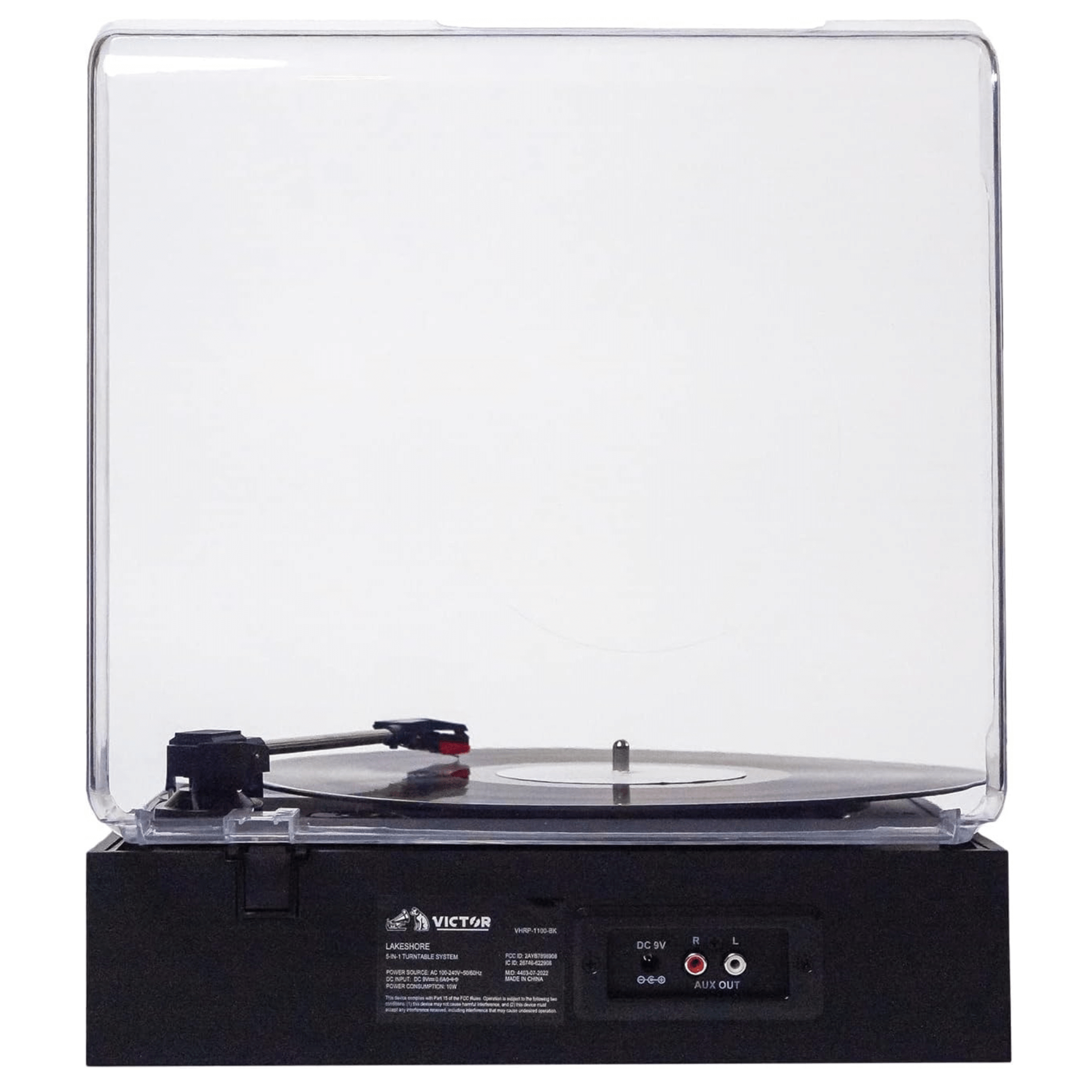 Victor Lakeshore 5-in-1 Hybrid BT Turntable System Black - Refurbished Jupiter Gear Home
