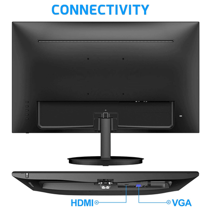 Norcent 24 Inch Frameless Computer Monitor FHD 75HZ VA with Built-In Speakers Jupiter Gear Home