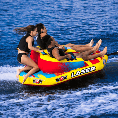 WOW Watersports Laser 3-Person Towable for Sitting and Kneeling Riding Positions Jupiter Gear Home