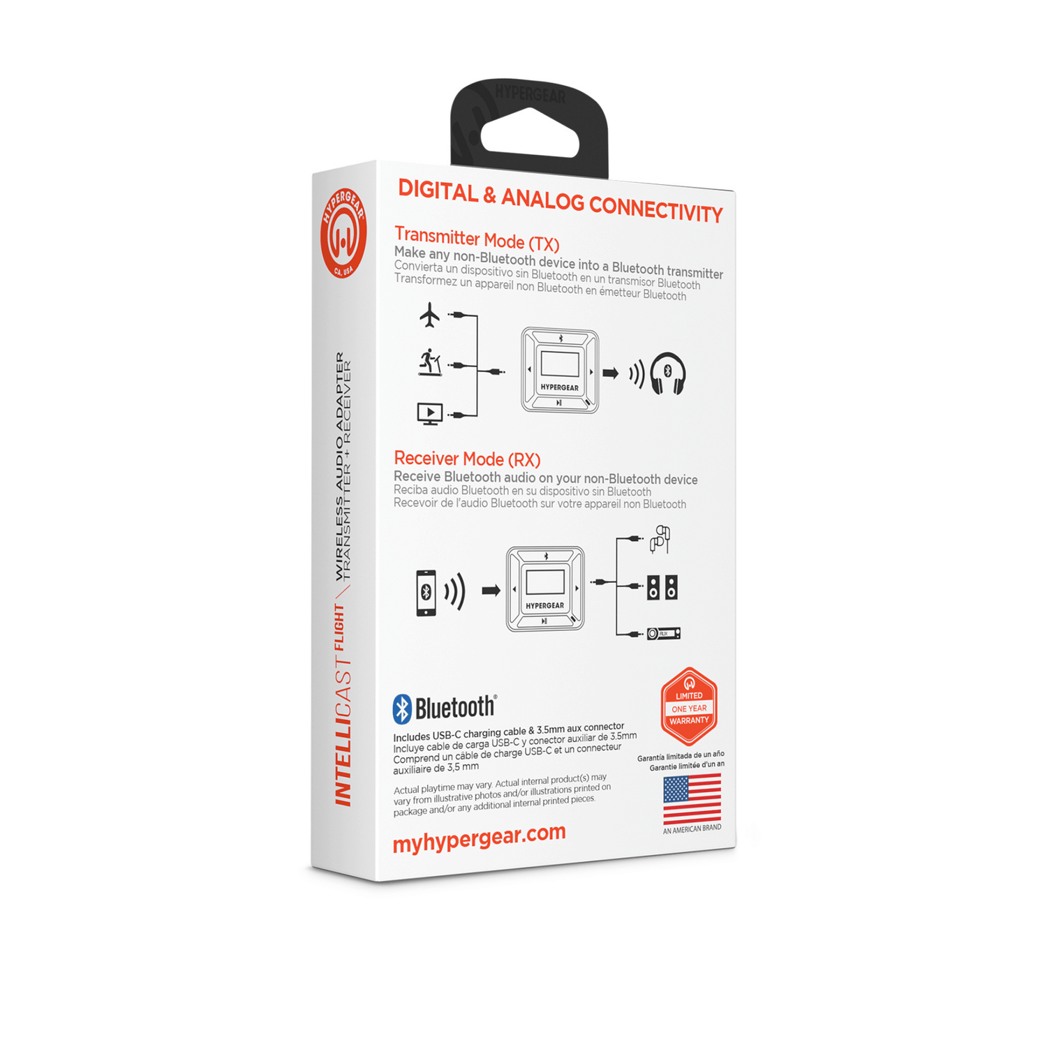 HyperGear IntelliCast Flight Audio Transmitter + Receiver Jupiter Gear Home
